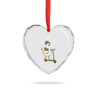 Funny Goose Christian St Patricks Day Heart Crystal Glass Ornament Off To Find Me Lucky