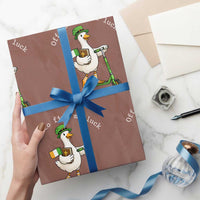 Funny Goose Christian St Patricks Day Wrapping Paper Roll Off To Find Me Lucky