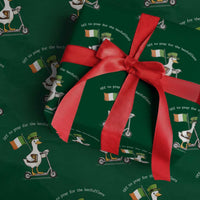 Funny Goose Christian St Patrick's Day Wrapping Paper Roll Off To Pray For The Kerfufflers