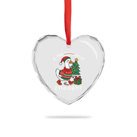 Funny Goose Christmas Heart Crystal Glass Ornament Is This Jolly Enough Cute Xmas Duck - Wonder Print Shop