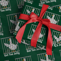 Funny Goose Christmas Wrapping Paper Roll Got Too Jolly - Wonder Print Shop