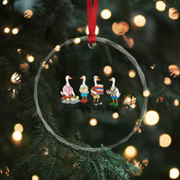 Funny Goose Just Doing My Daddy Things Crystal Glass Ornament Fathers Day Gift