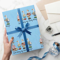 Funny Goose Just Doing My Daddy Things Wrapping Paper Roll Fathers Day Gift