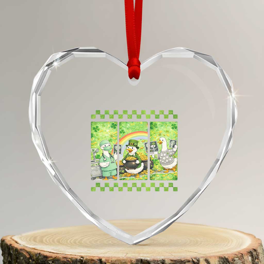 Funny Goose Radiologic Technologist Heart Crystal Glass Ornament St Patricks Day Gift