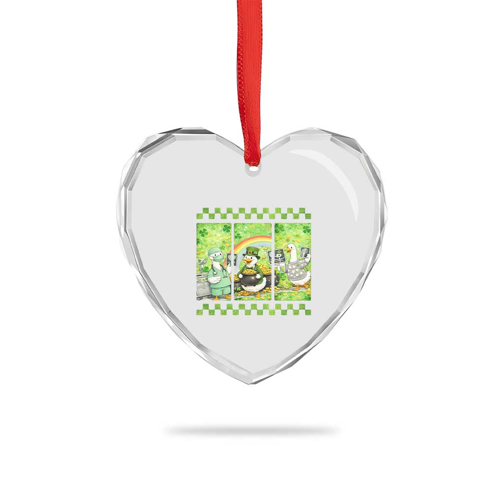 Funny Goose Radiologic Technologist Heart Crystal Glass Ornament St Patricks Day Gift