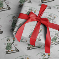 Funny Goose Statue Of Liberty Wrapping Paper Roll Off To Celebrate 250 Year