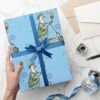 Funny Goose Statue Of Liberty Wrapping Paper Roll Off To Celebrate 250 Year