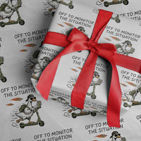 Funny Goose Support Freedom Meme Wrapping Paper Roll Off To Monitor The Situation