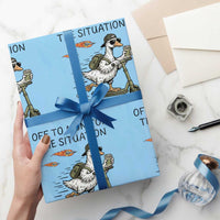 Funny Goose Support Freedom Meme Wrapping Paper Roll Off To Monitor The Situation