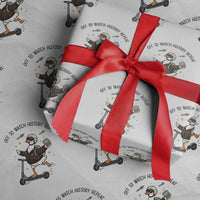 Funny Goose Support Freedom Meme Wrapping Paper Roll Off To Watch History Repart