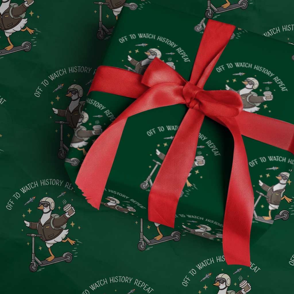 Funny Goose Support Freedom Wrapping Paper Roll Off To Watch History Repart