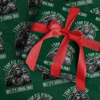 Funny Gorilla Mechanic Wrapping Paper Roll I Can Fix Stupid But Its Gonna Hurt