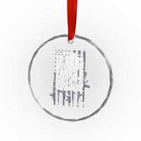 Funny Government 2nd Amendment Crystal Glass Ornament If I Had 12 Guns And The Government Takes 6 Vintage American Flag