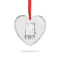 Funny Government 2nd Amendment Heart Crystal Glass Ornament If I Had 12 Guns And The Government Takes 6 Vintage American Flag