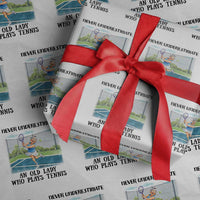 Funny Grandma Tennis Player Gift Wrapping Paper Roll Never Underestimate An Old Lady - Wonder Print Shop