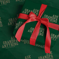 Funny Grandpa Wrapping Paper Roll Ask Grandpa Anything Fathers Day Gift - Wonder Print Shop