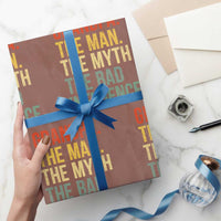 Funny Grandpa Wrapping Paper Roll Retro Man Myth Bad Influence Best Funny Fathers Day - Wonder Print Shop