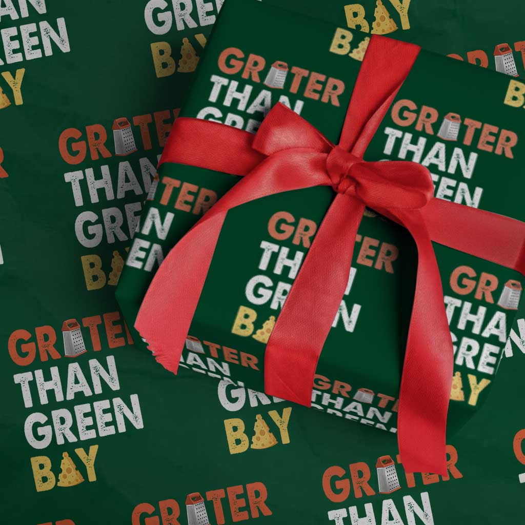 Funny Greater Than Green Bay Cheese Grate Wrapping Paper Roll