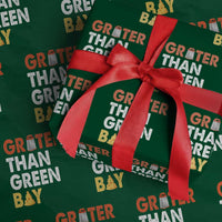 Funny Greater Than Green Bay Cheese Grate Wrapping Paper Roll