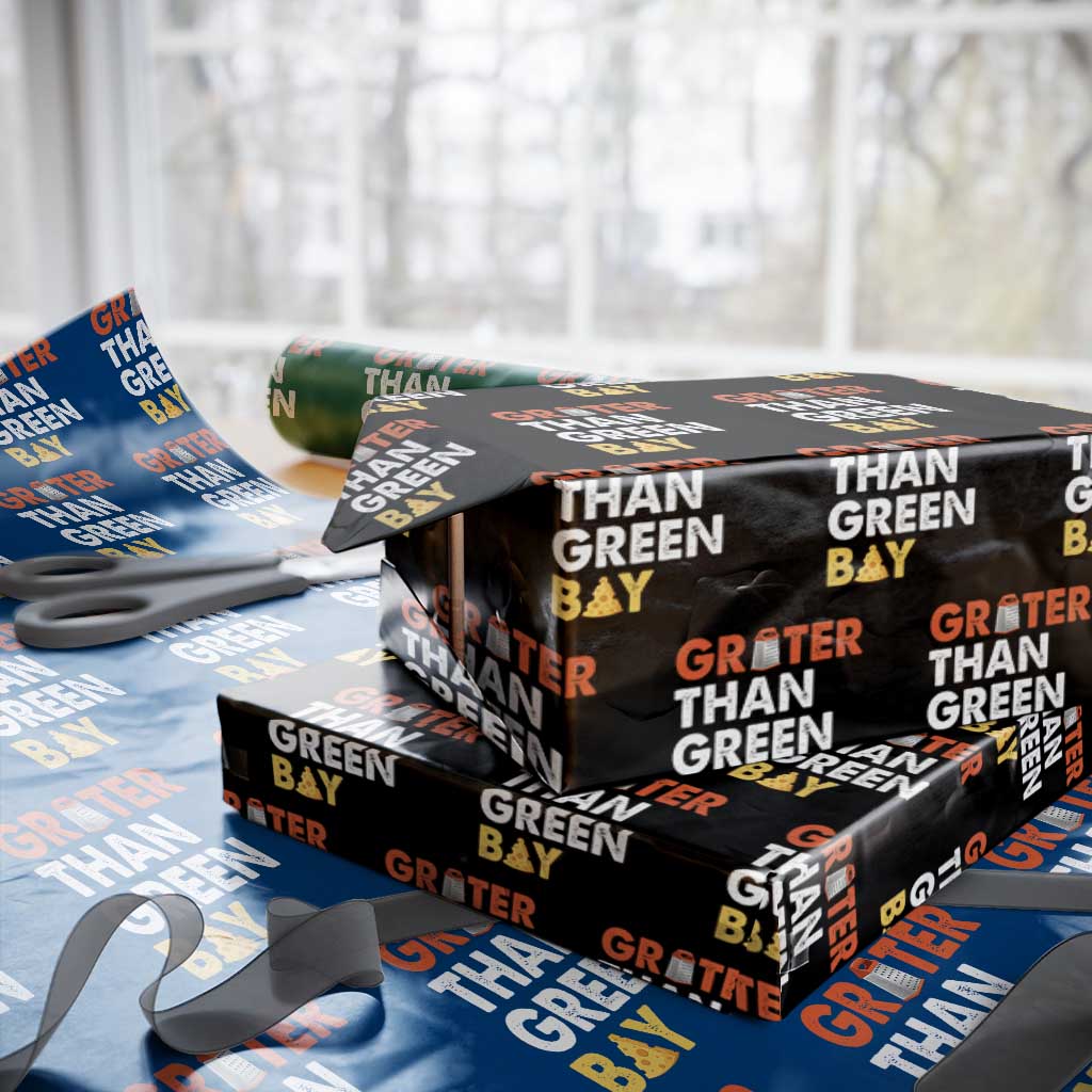 Funny Greater Than Green Bay Cheese Grate Wrapping Paper Roll