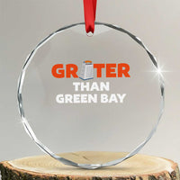 Funny Greater Than Green Bay Rivalry Crystal Glass Ornament Cheese Grater - Wonder Print Shop