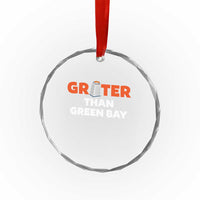 Funny Greater Than Green Bay Rivalry Crystal Glass Ornament Cheese Grater - Wonder Print Shop