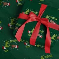 Funny Green And Bigfoot Six Seven Meme Wrapping Paper Roll Christmas Trend Gift - Wonder Print Shop