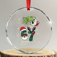 Funny Green Hand Six Seven Meme Crystal Glass Ornament Gen Z Alpha Xmas Gift - Wonder Print Shop