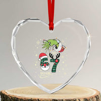 Funny Green Hand Six Seven Meme Heart Crystal Glass Ornament Gen Z Alpha Xmas Gift - Wonder Print Shop