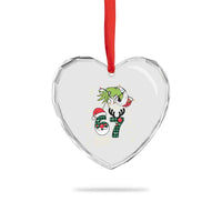 Funny Green Hand Six Seven Meme Heart Crystal Glass Ornament Gen Z Alpha Xmas Gift - Wonder Print Shop
