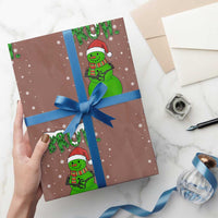 Funny Green Snowman Six Seven Meme Wrapping Paper Roll Christmas Gift For Gen Z - Wonder Print Shop