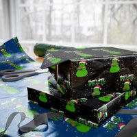 Funny Green Snowman Six Seven Meme Wrapping Paper Roll Christmas Gift For Gen Z - Wonder Print Shop