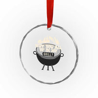 Funny Grilling Crystal Glass Ornament Why You All Up In My Grill BBQ Barbecue Smoking TS11