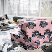 Funny Grim Reaper Cat Dart Player Wrapping Paper Roll Gothic Dartist Gift - Wonder Print Shop