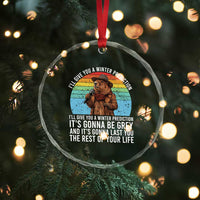 Funny Groundhog Day Crystal Glass Ornament I Will Give You A Winter Prediction Woodchuck Movie