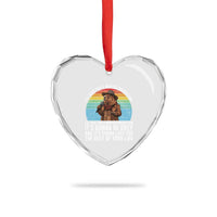 Funny Groundhog Day Heart Crystal Glass Ornament I Will Give You A Winter Prediction Woodchuck Movie