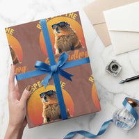 Funny Groundhog Day Wrapping Paper Roll Respect The Groundhog Woodchuck - Wonder Print Shop