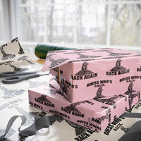 Funny Groundhog Day Wrapping Paper Roll Retro Guess Whos Back - Wonder Print Shop