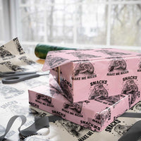 Funny Groundhog Eating Pizza Wrapping Paper Roll Snacks Make Me Nicer