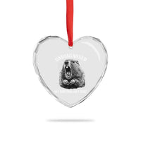 Funny Groundhog Meme Undiagnosed But Something Aint Right Heart Crystal Glass Ornament - Wonder Print Shop