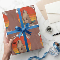 Funny Groundhog Meme Wrapping Paper Roll What If I Am Just Not Feral Enough - Wonder Print Shop