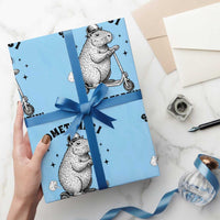 Funny Groundhog Scooter Wrapping Paper Roll Sometimes I Just Be Fartin - Wonder Print Shop