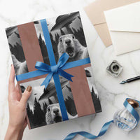 Funny Groundhog Selfie With Alien UFOs Weird Ground Hog Day Wrapping Paper Roll - Wonder Print Shop