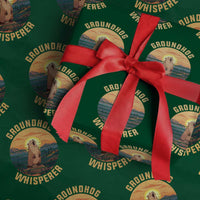 Funny Groundhog Whisperer Wrapping Paper Roll Screaming Woodchuck Mountain Forest