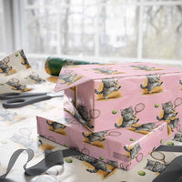 Funny Grumpy Cat Tennis Player Wrapping Paper Roll Gift For Tennis Fans - Wonder Print Shop