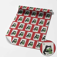 Funny Grumpy Frog Japanese St Patricks Day Wrapping Paper Roll