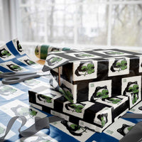 Funny Grumpy Frog Japanese St Patricks Day Wrapping Paper Roll