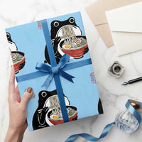 Funny Grumpy Frog Ramen Wrapping Paper Roll Sumi-e Kawaii Ink Painting Japanese - Wonder Print Shop