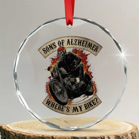 Funny Grumpy Old Biker Crystal Glass Ornament Sons Of Alzheimer Where Is My Bike - Wonder Print Shop