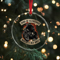 Funny Grumpy Old Biker Crystal Glass Ornament Sons Of Alzheimer Where Is My Bike - Wonder Print Shop